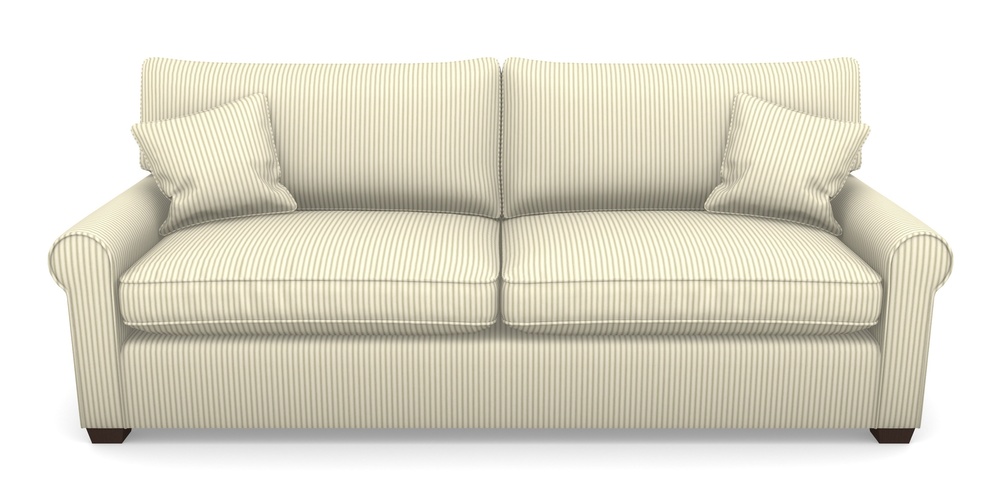 Product photograph of Bignor 4 Seater Sofa In Cotton Stripe - Sage from Sofas and Stuff Limited