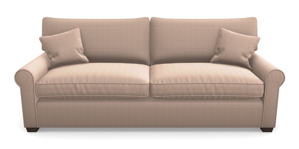 Product photograph of Bignor 4 Seater Sofa In Cloth 21 - Simple Stripe - Cassis from Sofas and Stuff Limited