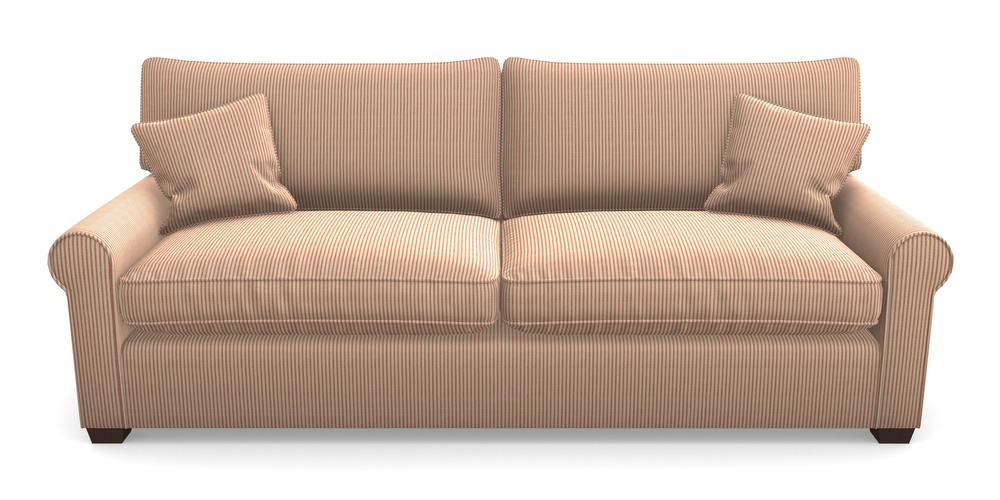 Product photograph of Bignor 4 Seater Sofa In Cloth 21 - Simple Stripe - Ginger Snap from Sofas and Stuff Limited