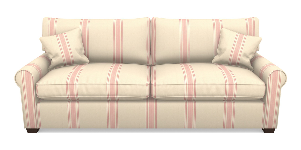 Product photograph of Bignor 4 Seater Sofa In Cloth 22 - Racing Stripes Cheltenham - Cherry from Sofas and Stuff Limited