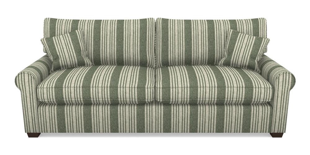 Product photograph of Bignor 4 Seater Sofa In Cloth 22 - Bayadere - Courgette from Sofas and Stuff Limited