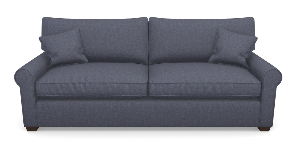 Product photograph of Bignor 4 Seater Sofa In Easy Clean Plain - Navy from Sofas and Stuff Limited