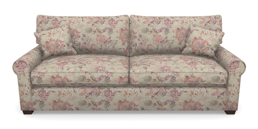 Product photograph of Bignor 4 Seater Sofa In Floral Linen - Faith Antique Sangria from Sofas and Stuff Limited