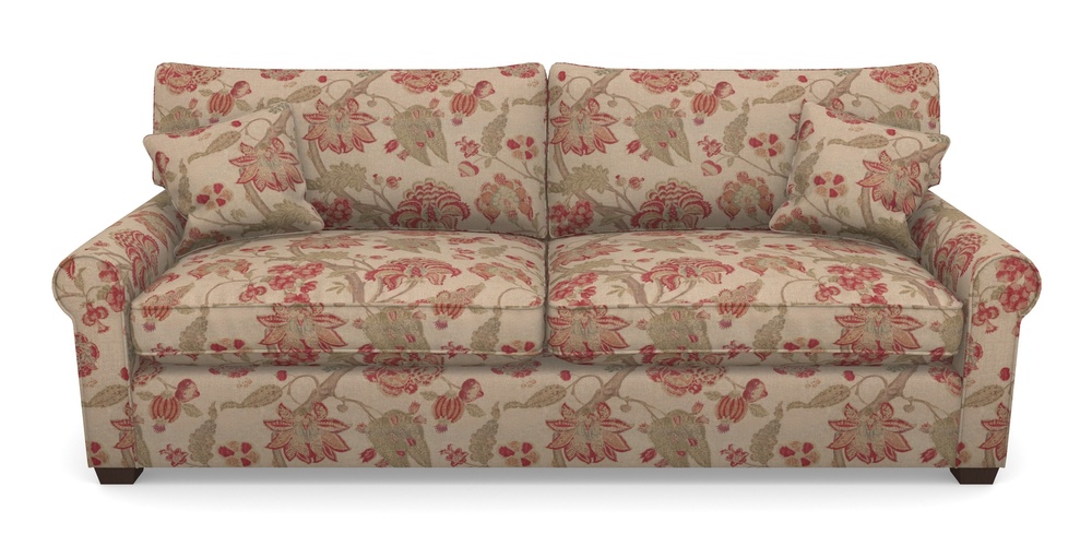 Product photograph of Bignor 4 Seater Sofa In Floral Linen - Indienne T Rosso from Sofas and Stuff Limited