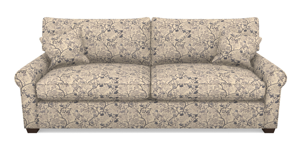 Product photograph of Bignor 4 Seater Sofa In Rhs Collection - Gertrude Jekyll Linen Cotton Blend - Navy from Sofas and Stuff Limited