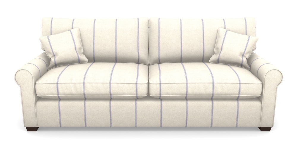 Product photograph of Bignor 4 Seater Sofa In Grain Sack Stripe - Blue from Sofas and Stuff Limited