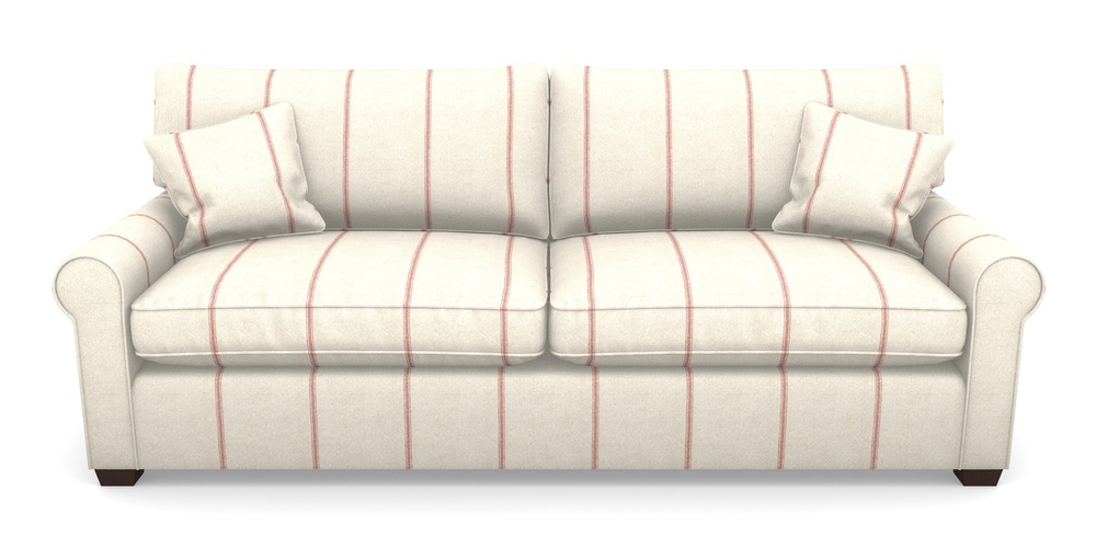 Product photograph of Bignor 4 Seater Sofa In Grain Sack Stripe - Red from Sofas and Stuff Limited