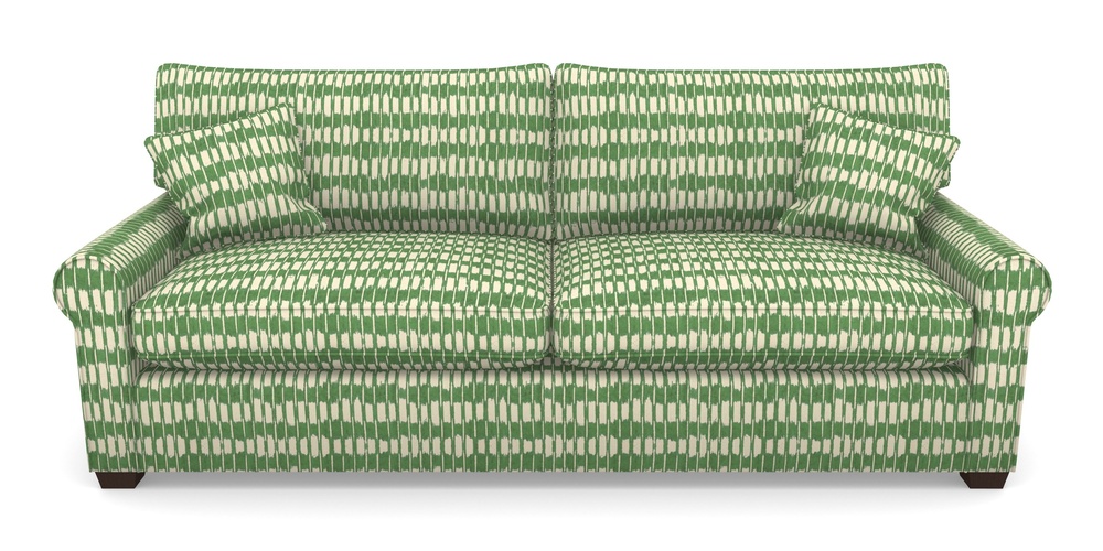 Product photograph of Bignor 4 Seater Sofa In V A Brompton Collection - Ikat - Basil from Sofas and Stuff Limited