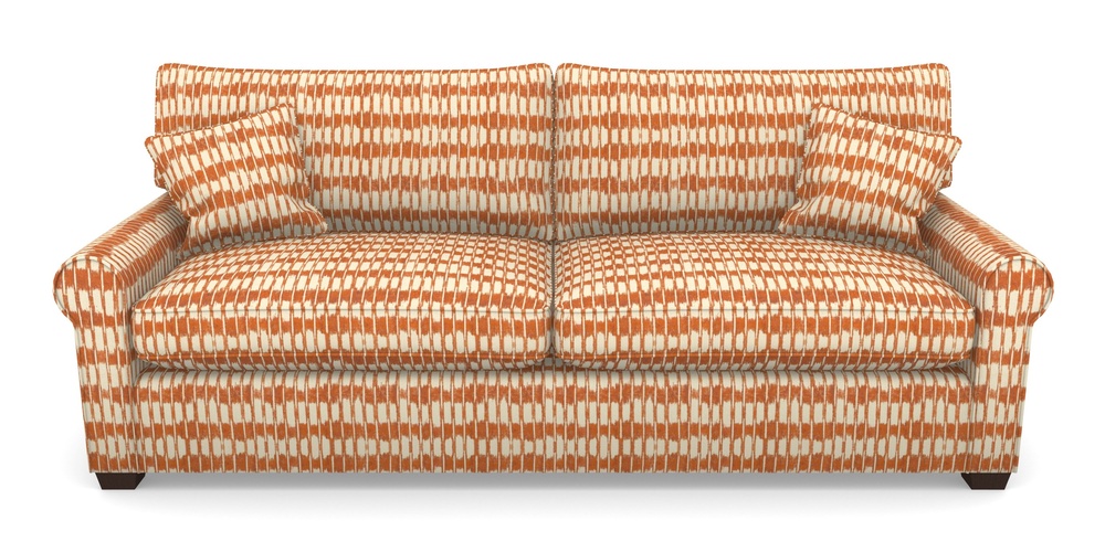 Product photograph of Bignor 4 Seater Sofa In V A Brompton Collection - Ikat - Terracotta from Sofas and Stuff Limited