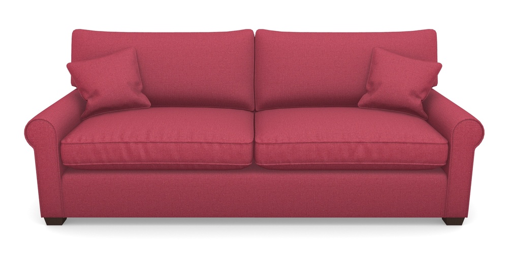 Product photograph of Bignor 4 Seater Sofa In Plain Linen Cotton - Raspberry Jam from Sofas and Stuff Limited