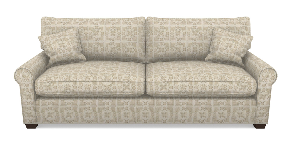 Product photograph of Bignor 4 Seater Sofa In Rhs Collection - Small Knot Garden Cotton Weave - Gold from Sofas and Stuff Limited