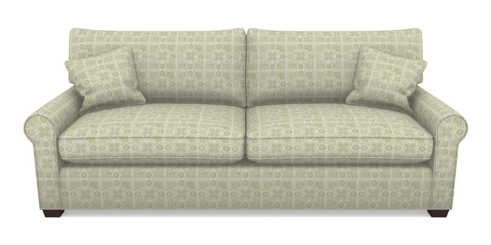 Product photograph of Bignor 4 Seater Sofa In Rhs Collection - Small Knot Garden Cotton Weave - Green from Sofas and Stuff Limited