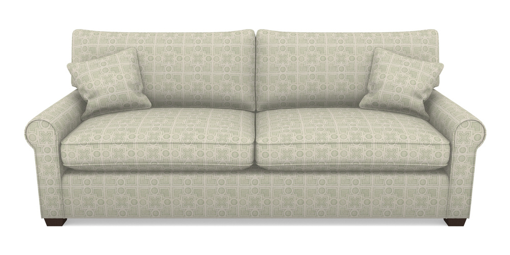 Product photograph of Bignor 4 Seater Sofa In Rhs Collection - Small Knot Garden Cotton Weave - Pistachio from Sofas and Stuff Limited