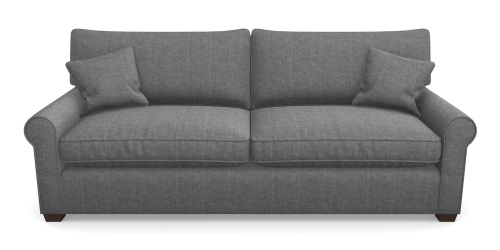 Product photograph of Bignor 4 Seater Sofa In Super Soft Velvet - Steel from Sofas and Stuff Limited