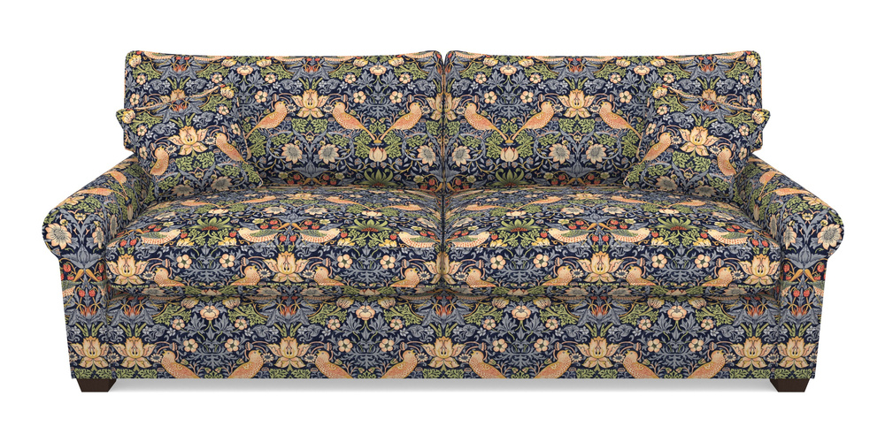 Product photograph of Bignor 4 Seater Sofa In William Morris Collection - Strawberry Thief - Indigo Mineral from Sofas and Stuff Limited