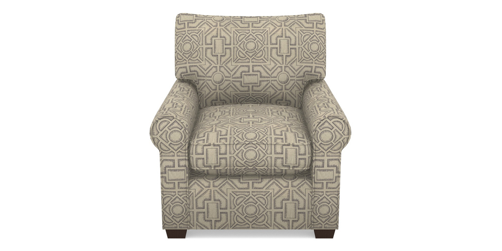 Product photograph of Bignor Chair In Rhs Collection - Large Knot Garden Linen - Grey from Sofas and Stuff Limited