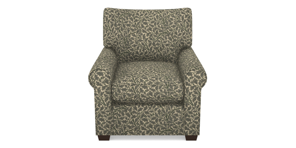 Product photograph of Bignor Chair In V A Drawn From Nature Collection - Oak Tree - Dark Green from Sofas and Stuff Limited