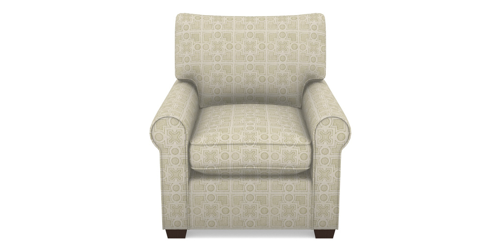 Product photograph of Bignor Chair In Rhs Collection - Small Knot Garden Cotton Weave - Olive from Sofas and Stuff Limited