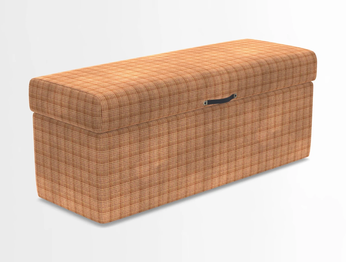 Birdham medium blanket box in Spill Resistant Gertrude Jekyll Ornamental Duck Egg and Alwinton 3 seater sofa in Spill Resistant Sussex Stripe Mocha