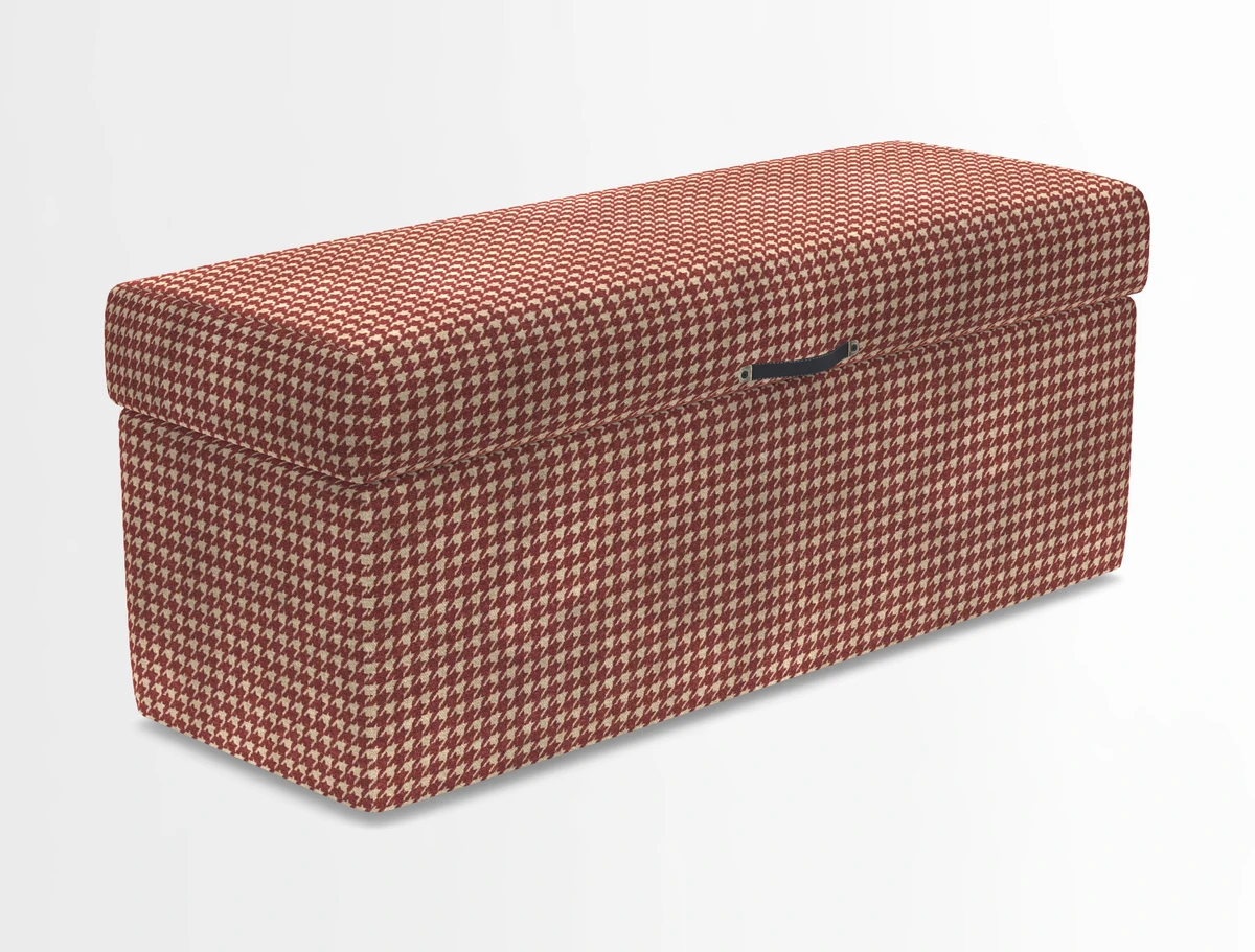 Birdham medium blanket box in Spill Resistant Gertrude Jekyll Ornamental Duck Egg and Alwinton 3 seater sofa in Spill Resistant Sussex Stripe Mocha
