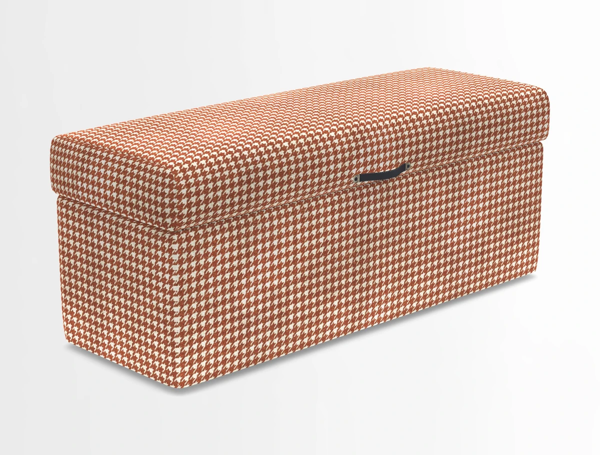 Birdham medium blanket box in Spill Resistant Gertrude Jekyll Ornamental Duck Egg and Alwinton 3 seater sofa in Spill Resistant Sussex Stripe Mocha