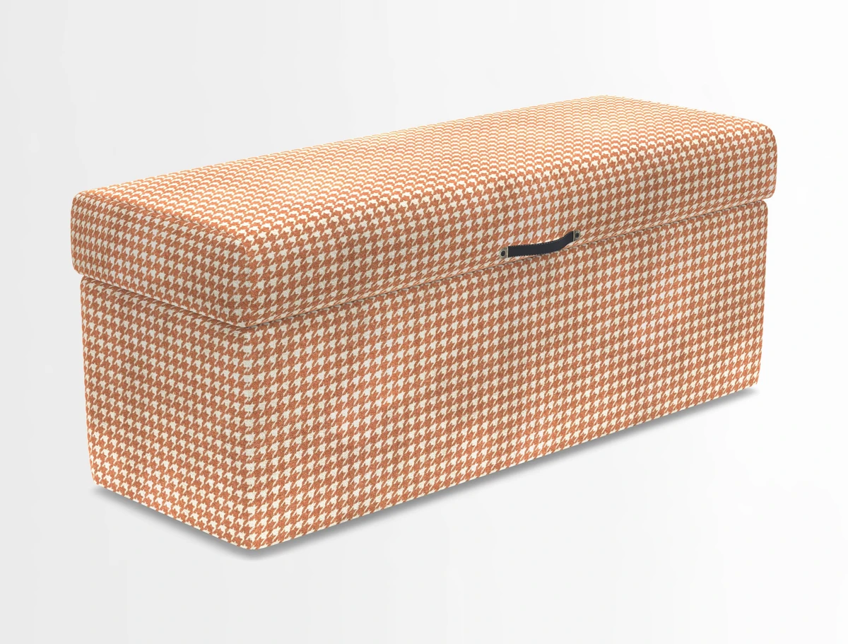 Birdham medium blanket box in Spill Resistant Gertrude Jekyll Ornamental Duck Egg and Alwinton 3 seater sofa in Spill Resistant Sussex Stripe Mocha
