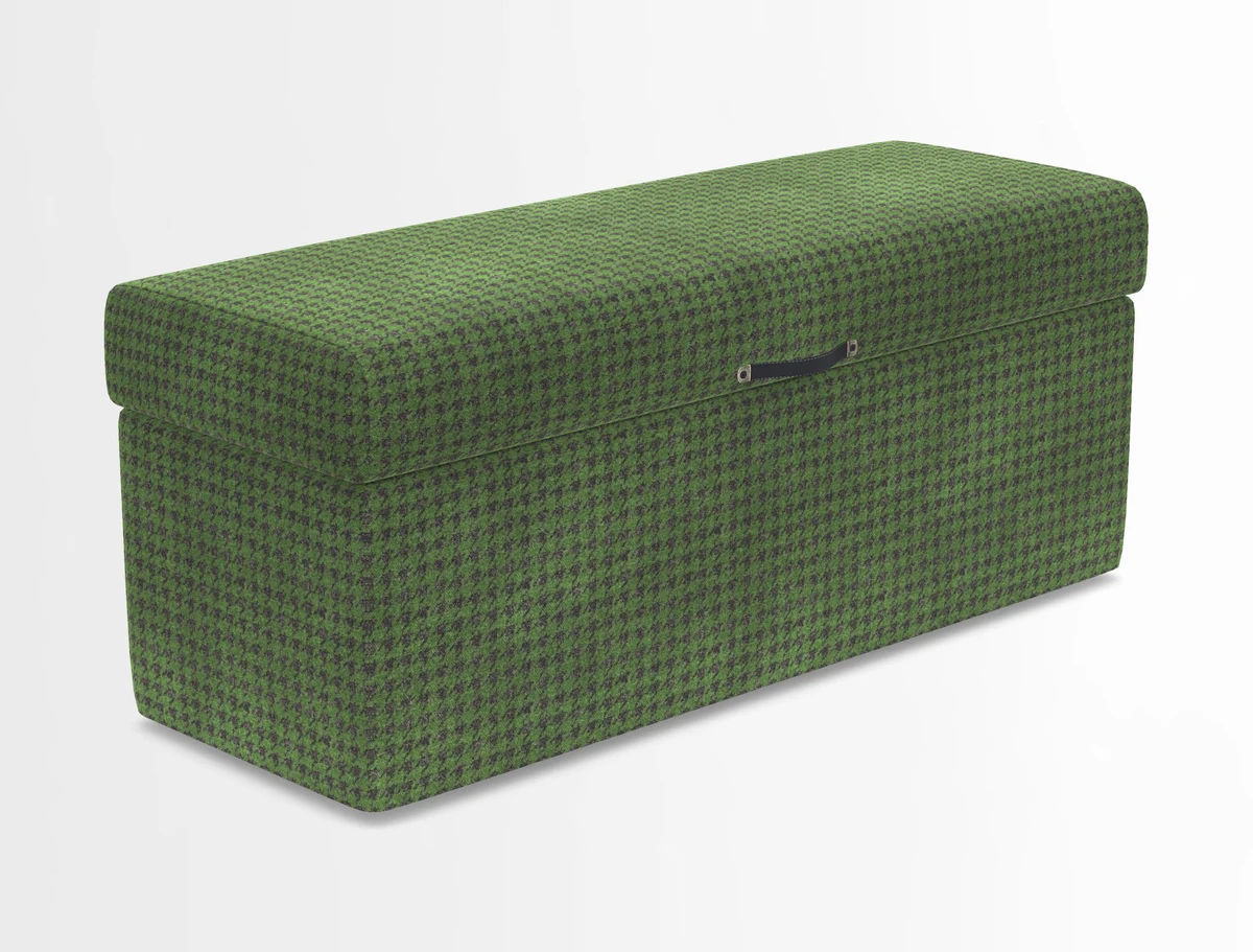 Birdham medium blanket box in Spill Resistant Gertrude Jekyll Ornamental Duck Egg and Alwinton 3 seater sofa in Spill Resistant Sussex Stripe Mocha