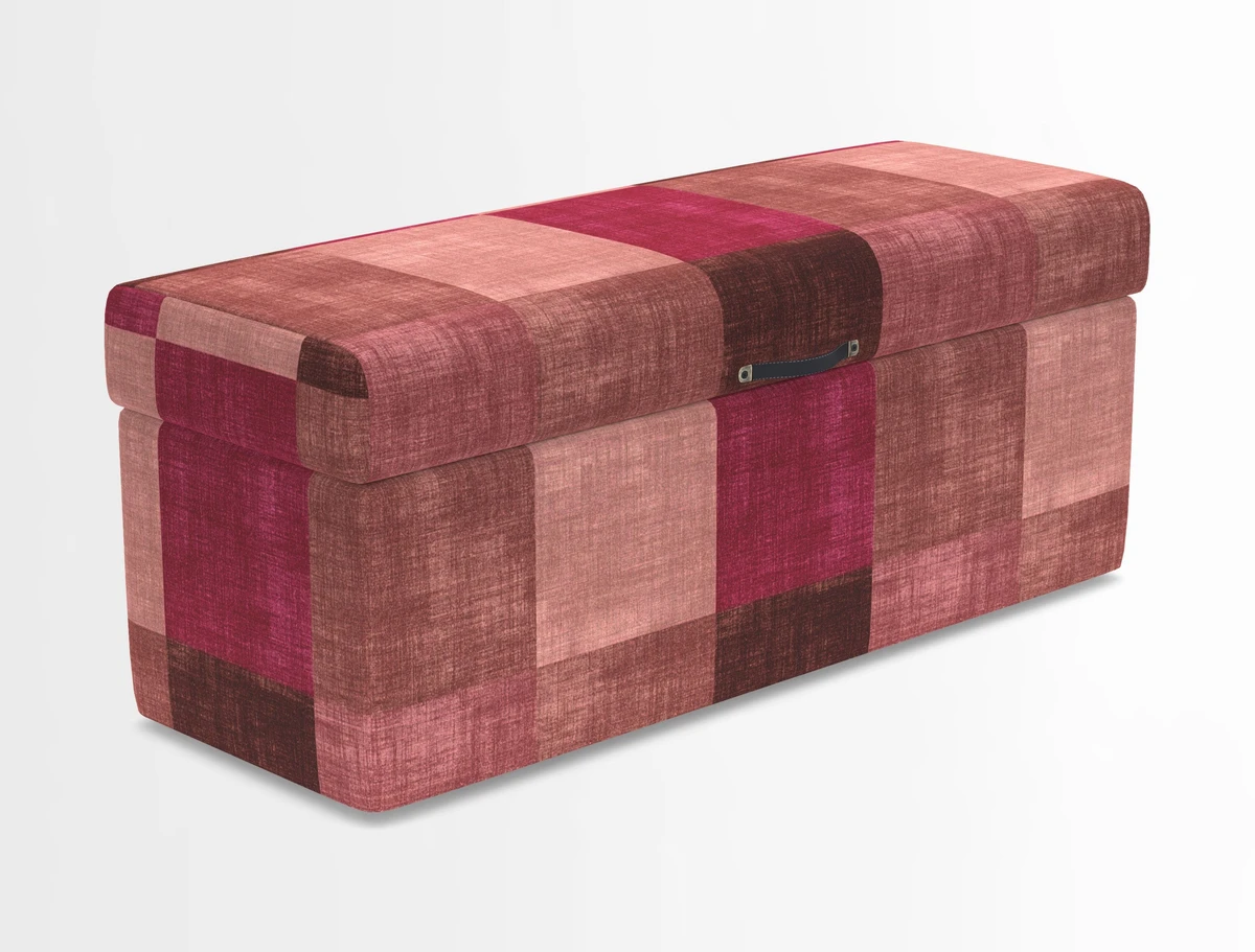 Birdham medium blanket box in Spill Resistant Gertrude Jekyll Ornamental Duck Egg and Alwinton 3 seater sofa in Spill Resistant Sussex Stripe Mocha