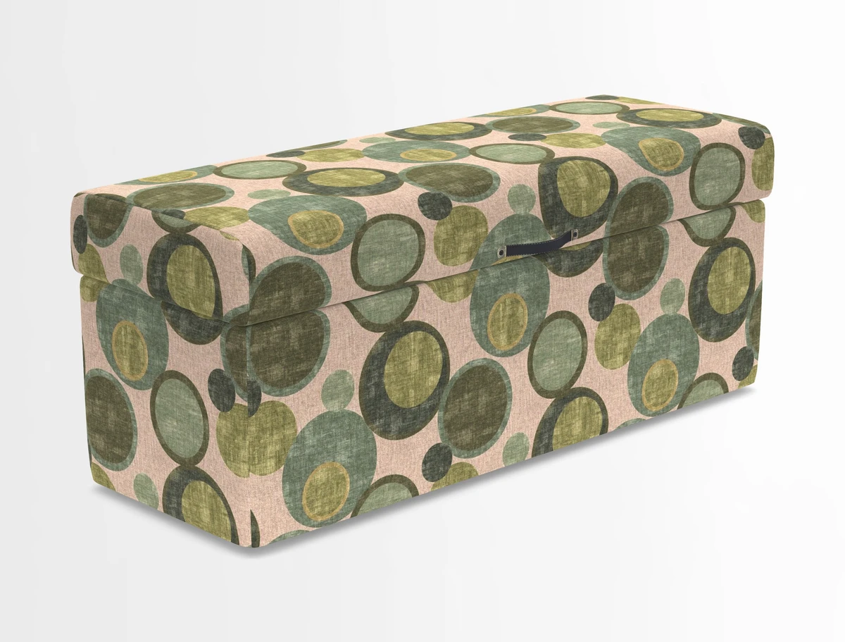 Birdham medium blanket box in Spill Resistant Gertrude Jekyll Ornamental Duck Egg and Alwinton 3 seater sofa in Spill Resistant Sussex Stripe Mocha