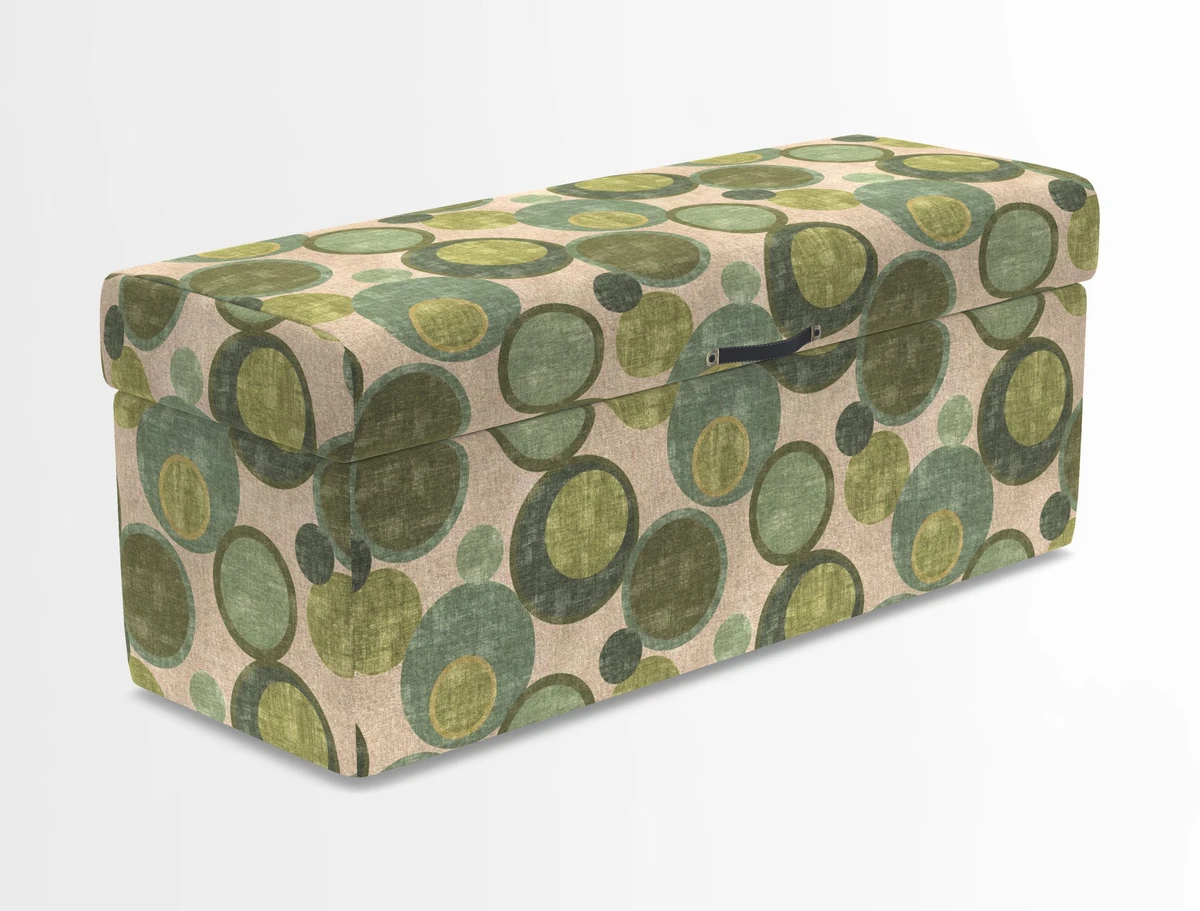 Birdham medium blanket box in Spill Resistant Gertrude Jekyll Ornamental Duck Egg and Alwinton 3 seater sofa in Spill Resistant Sussex Stripe Mocha
