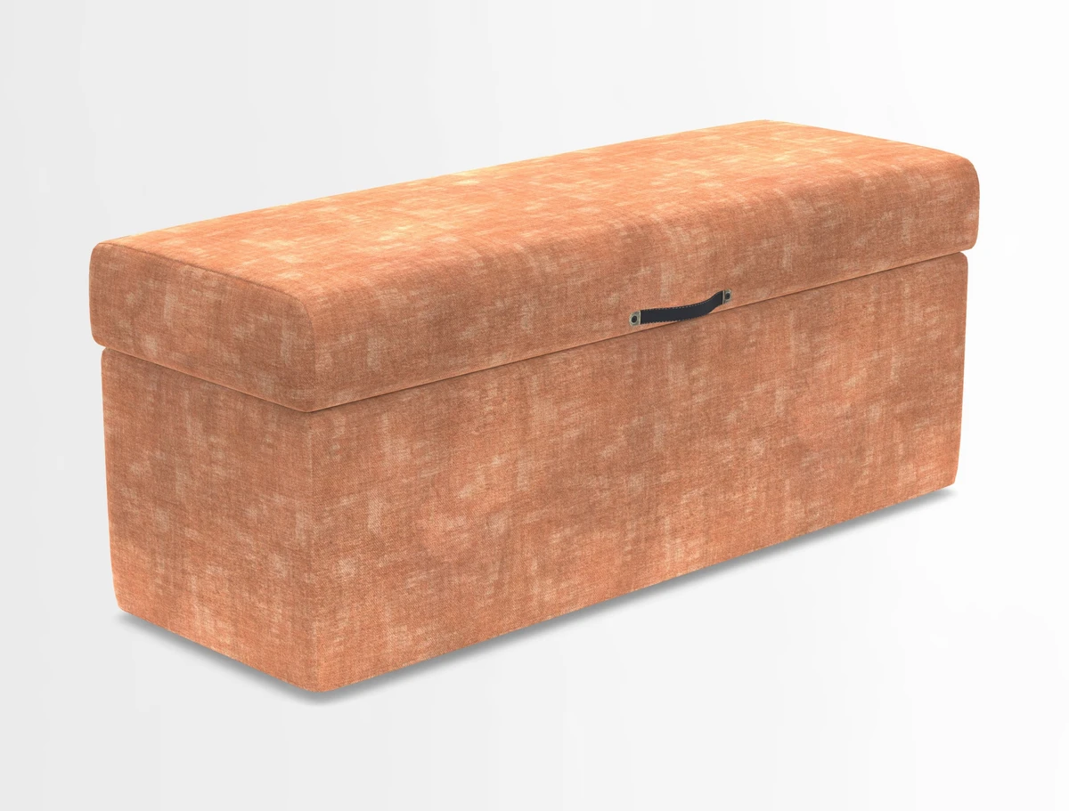 Birdham medium blanket box in Spill Resistant Gertrude Jekyll Ornamental Duck Egg and Alwinton 3 seater sofa in Spill Resistant Sussex Stripe Mocha