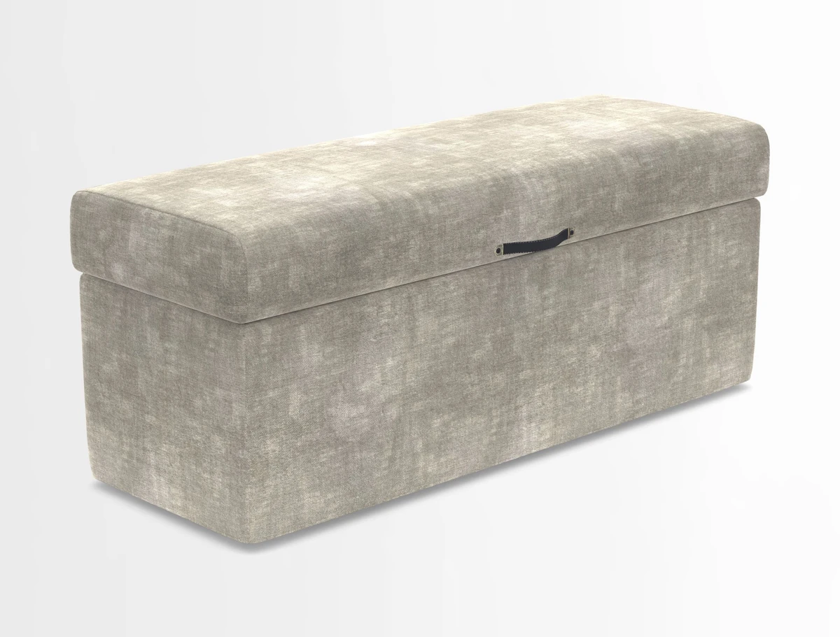 Birdham medium blanket box in Spill Resistant Gertrude Jekyll Ornamental Duck Egg and Alwinton 3 seater sofa in Spill Resistant Sussex Stripe Mocha