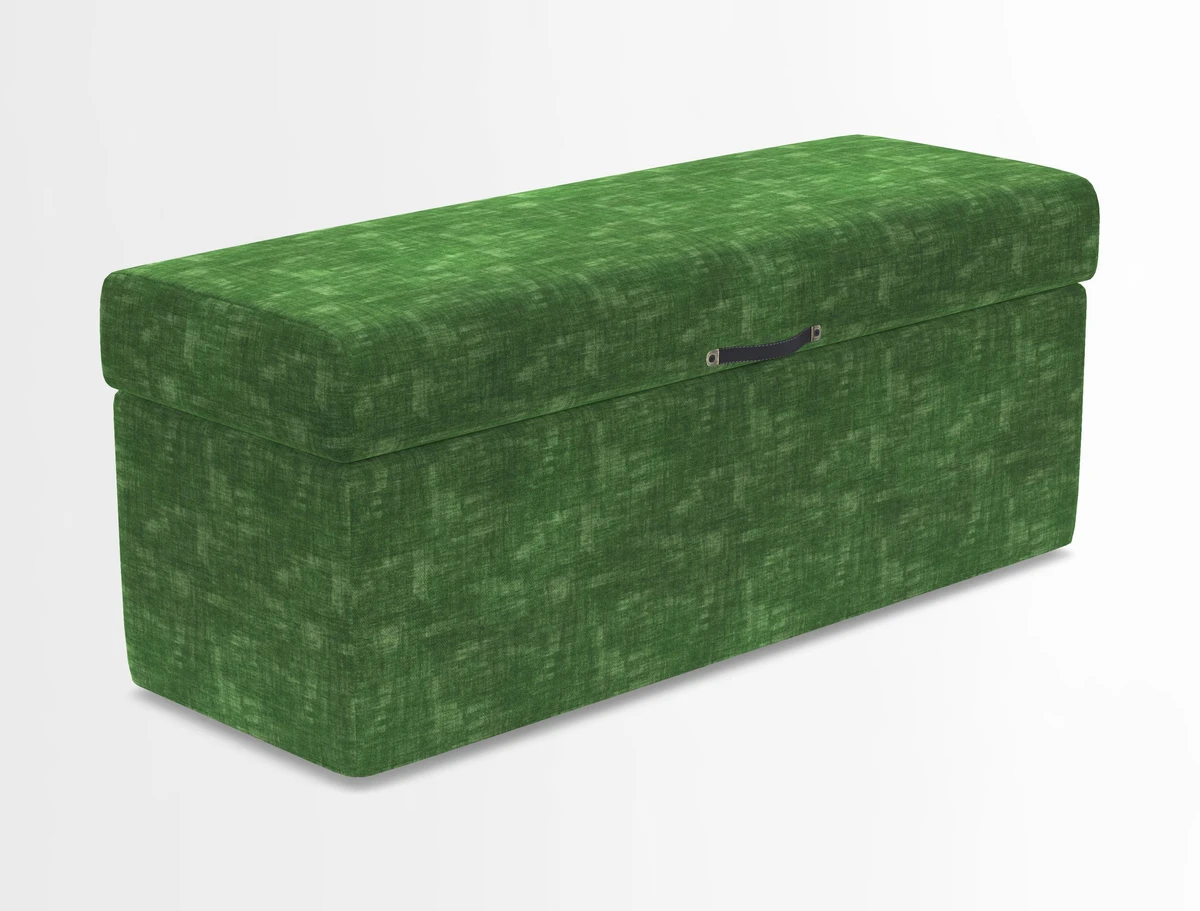 Birdham medium blanket box in Spill Resistant Gertrude Jekyll Ornamental Duck Egg and Alwinton 3 seater sofa in Spill Resistant Sussex Stripe Mocha