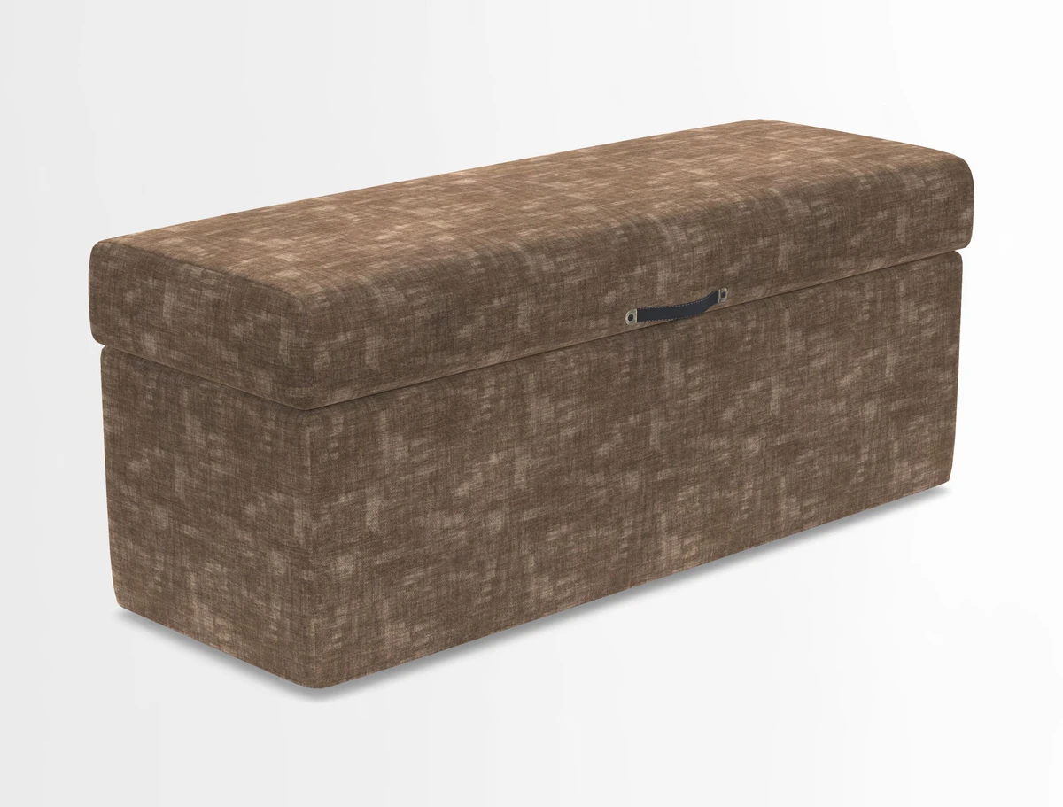 Birdham medium blanket box in Spill Resistant Gertrude Jekyll Ornamental Duck Egg and Alwinton 3 seater sofa in Spill Resistant Sussex Stripe Mocha