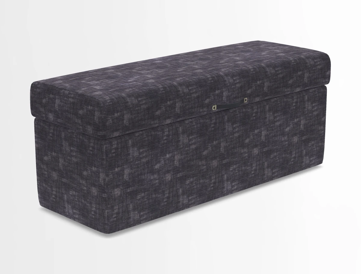 Birdham medium blanket box in Spill Resistant Gertrude Jekyll Ornamental Duck Egg and Alwinton 3 seater sofa in Spill Resistant Sussex Stripe Mocha