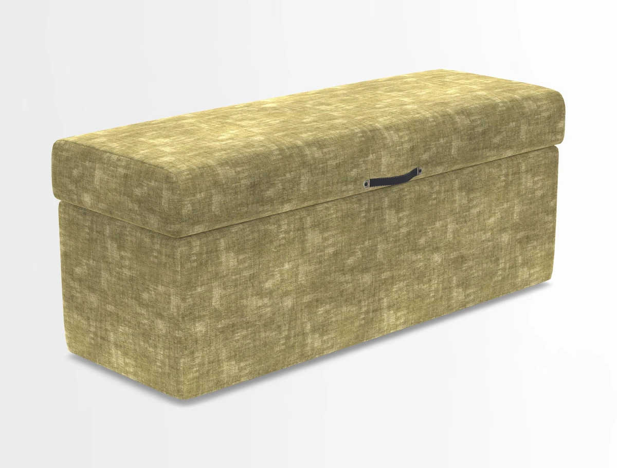Birdham medium blanket box in Spill Resistant Gertrude Jekyll Ornamental Duck Egg and Alwinton 3 seater sofa in Spill Resistant Sussex Stripe Mocha