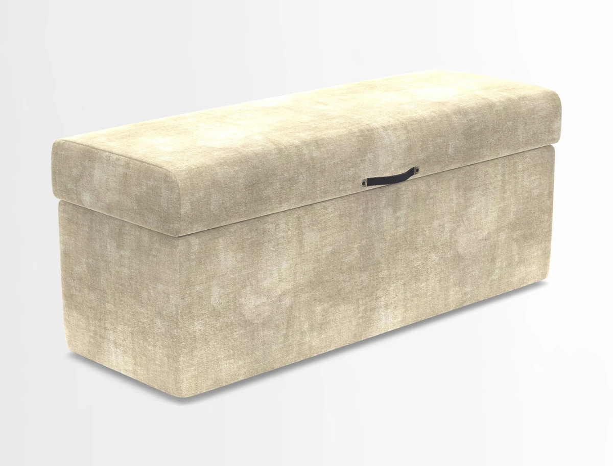 Birdham medium blanket box in Spill Resistant Gertrude Jekyll Ornamental Duck Egg and Alwinton 3 seater sofa in Spill Resistant Sussex Stripe Mocha