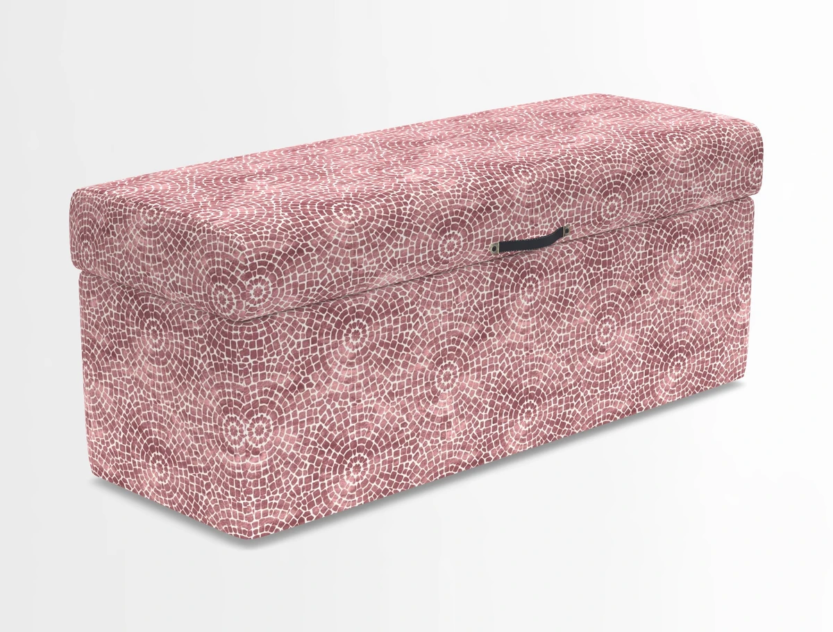 Birdham medium blanket box in Spill Resistant Gertrude Jekyll Ornamental Duck Egg and Alwinton 3 seater sofa in Spill Resistant Sussex Stripe Mocha