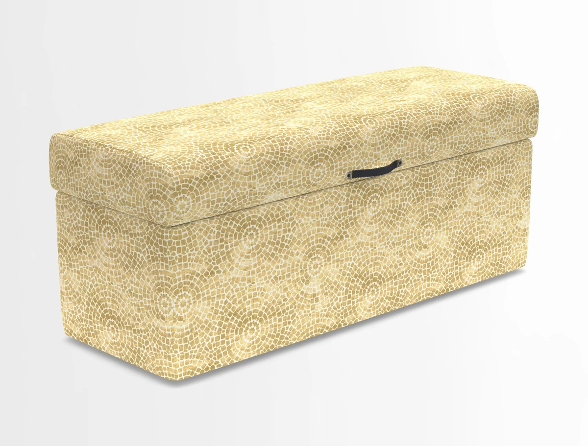 Birdham medium blanket box in Spill Resistant Gertrude Jekyll Ornamental Duck Egg and Alwinton 3 seater sofa in Spill Resistant Sussex Stripe Mocha