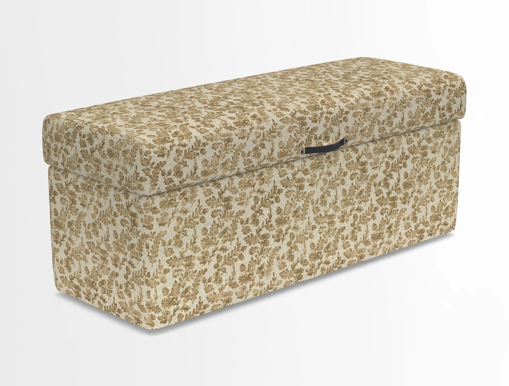 Birdham medium blanket box in Spill Resistant Gertrude Jekyll Ornamental Duck Egg and Alwinton 3 seater sofa in Spill Resistant Sussex Stripe Mocha