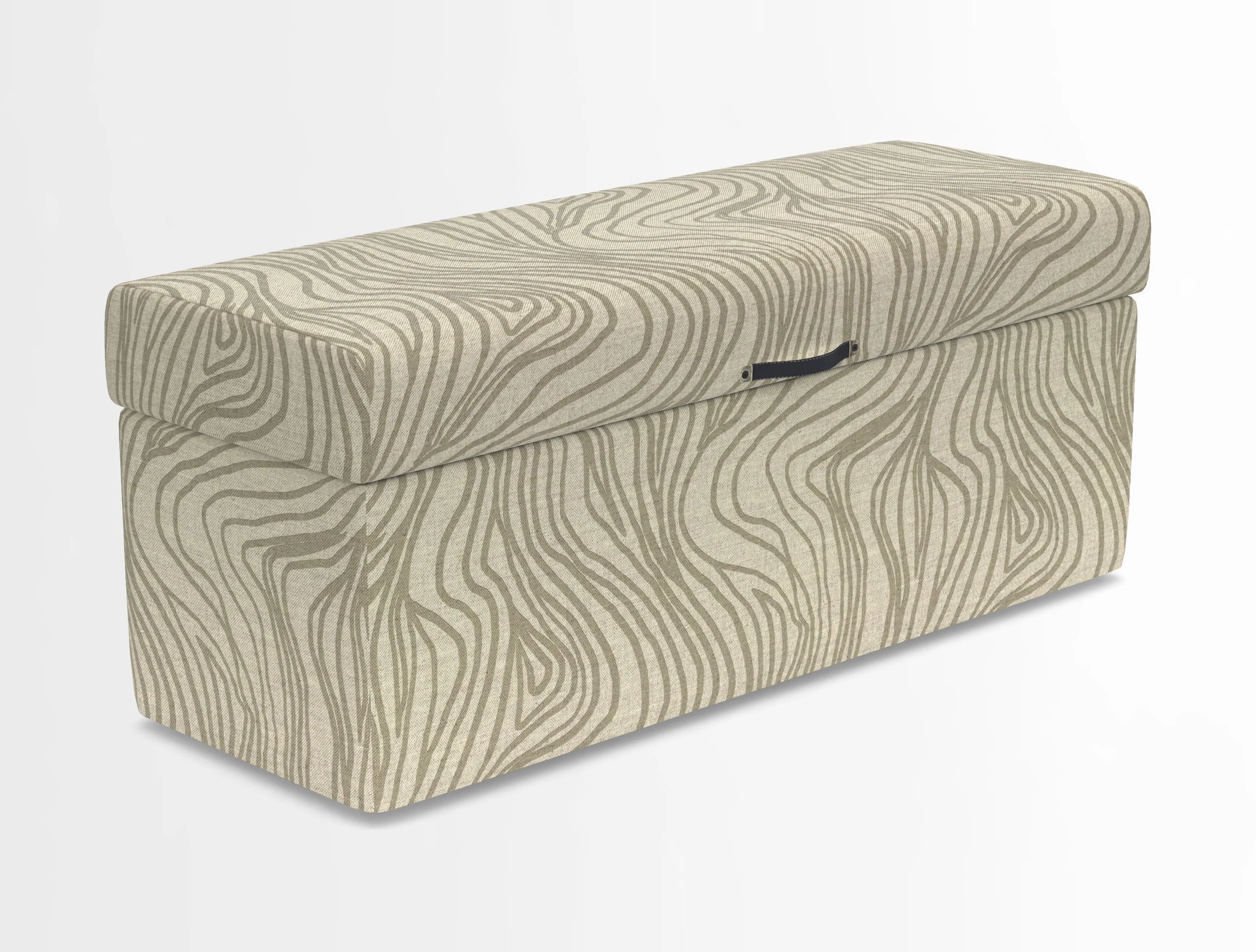 Birdham medium blanket box in Spill Resistant Gertrude Jekyll Ornamental Duck Egg and Alwinton 3 seater sofa in Spill Resistant Sussex Stripe Mocha