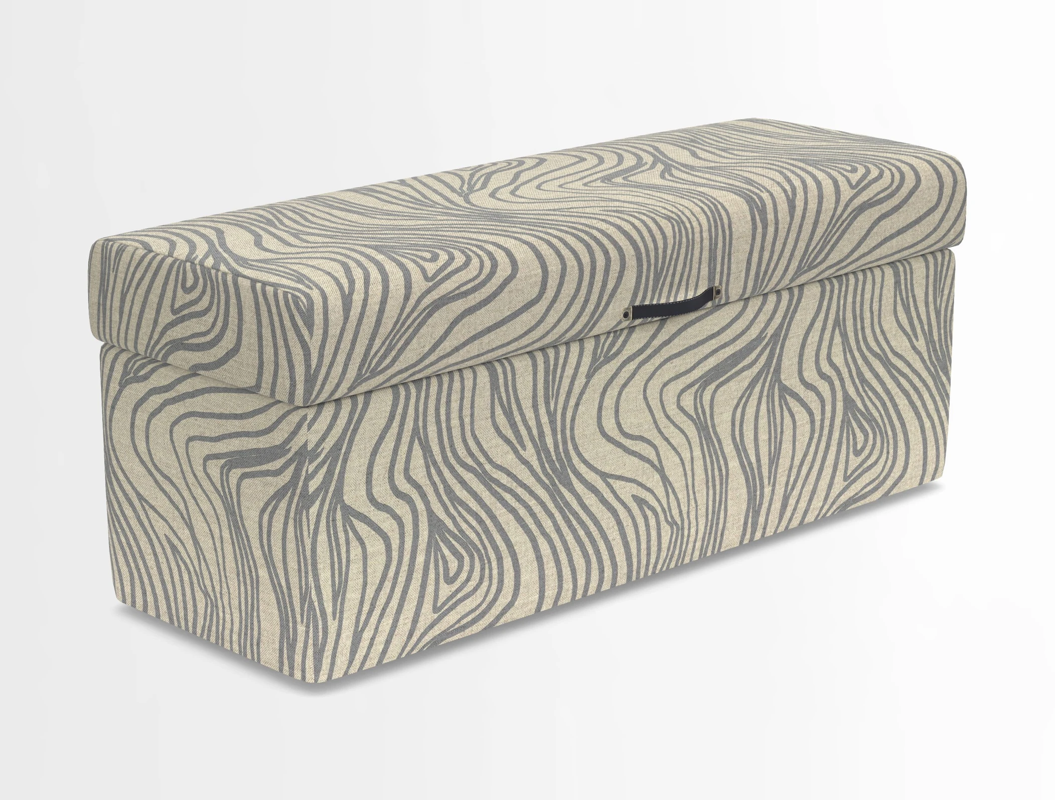 Birdham medium blanket box in Spill Resistant Gertrude Jekyll Ornamental Duck Egg and Alwinton 3 seater sofa in Spill Resistant Sussex Stripe Mocha