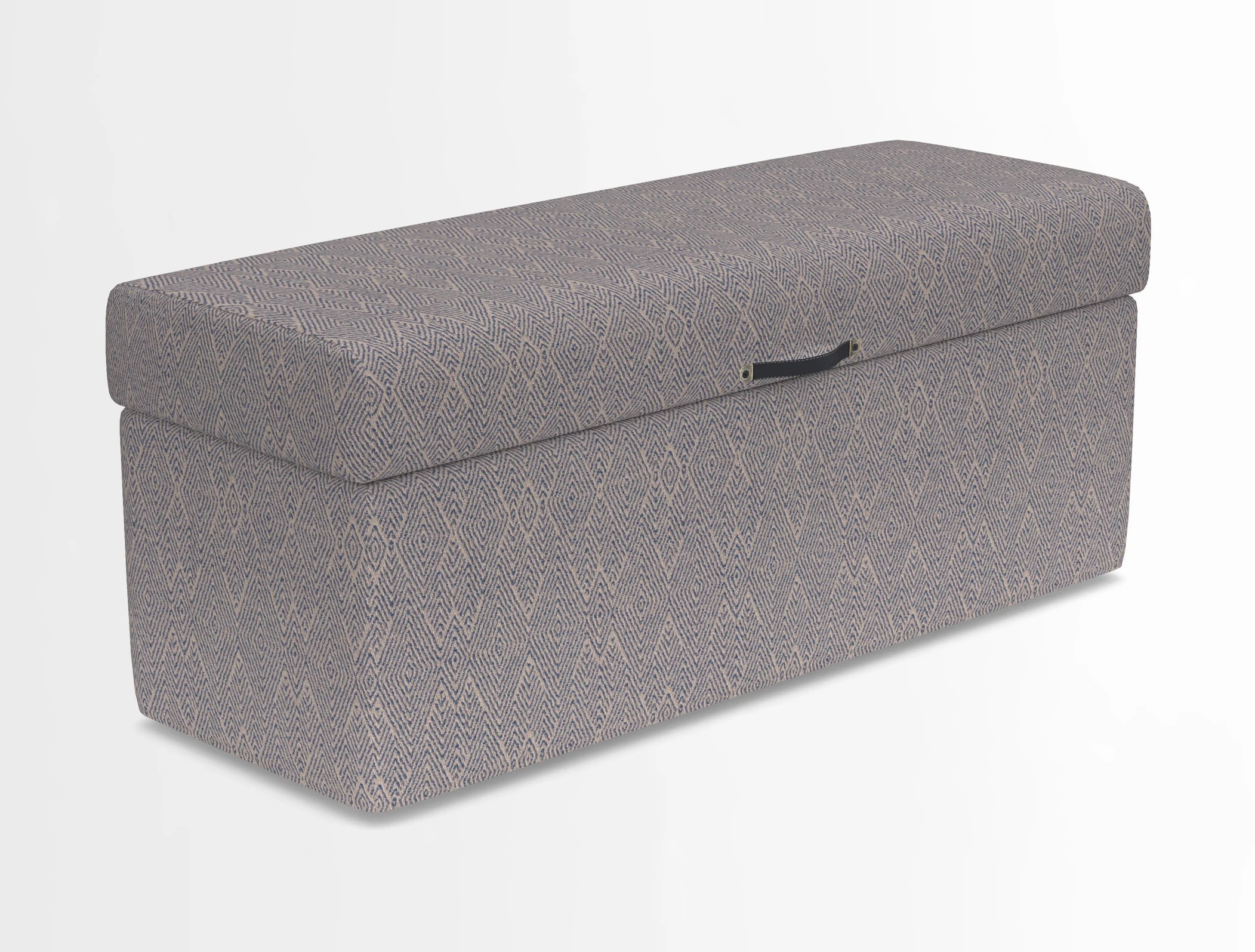 Birdham medium blanket box in Spill Resistant Gertrude Jekyll Ornamental Duck Egg and Alwinton 3 seater sofa in Spill Resistant Sussex Stripe Mocha