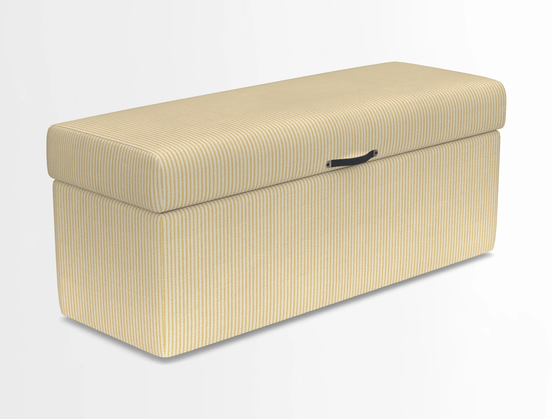 Birdham medium blanket box in Spill Resistant Gertrude Jekyll Ornamental Duck Egg and Alwinton 3 seater sofa in Spill Resistant Sussex Stripe Mocha
