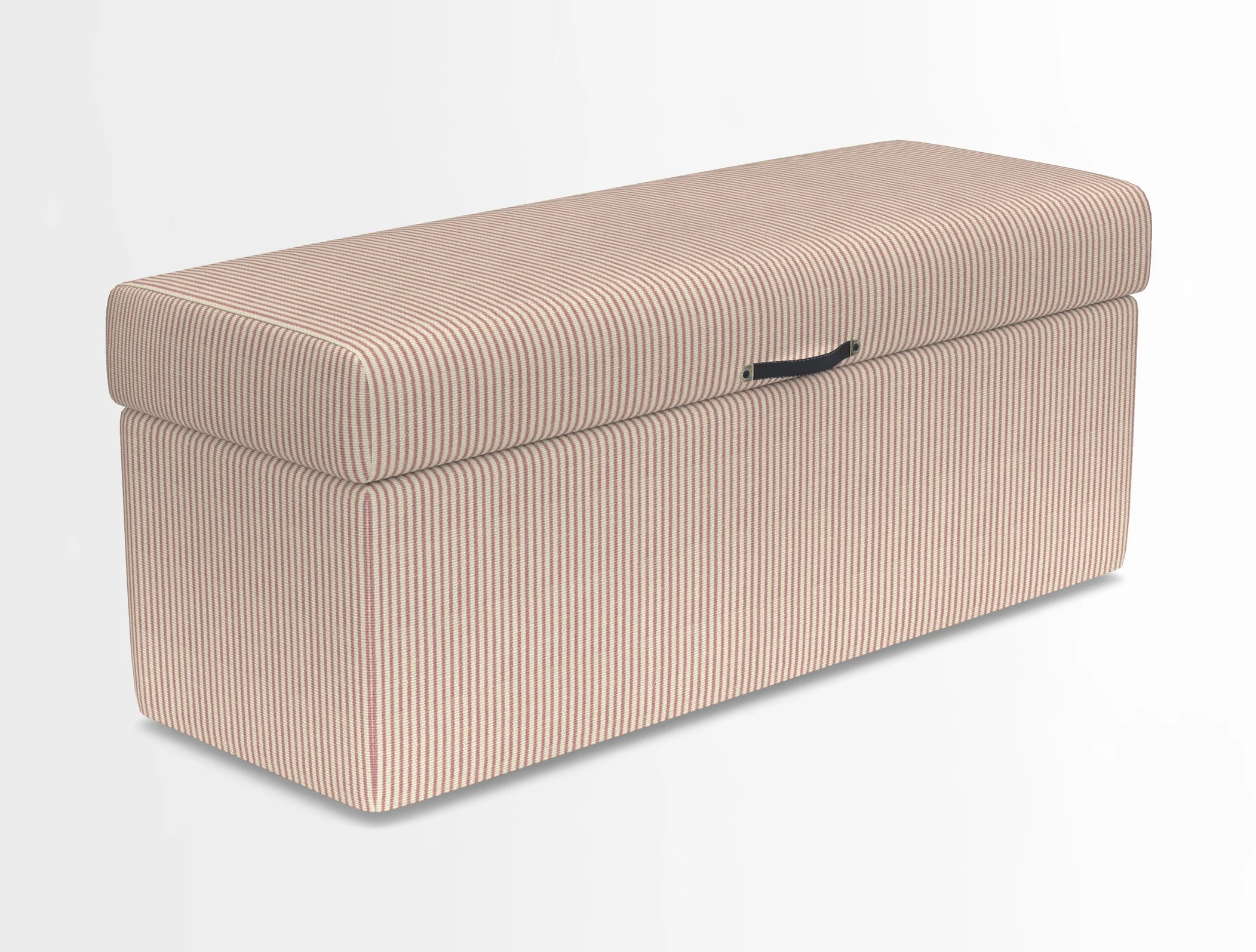 Birdham medium blanket box in Spill Resistant Gertrude Jekyll Ornamental Duck Egg and Alwinton 3 seater sofa in Spill Resistant Sussex Stripe Mocha