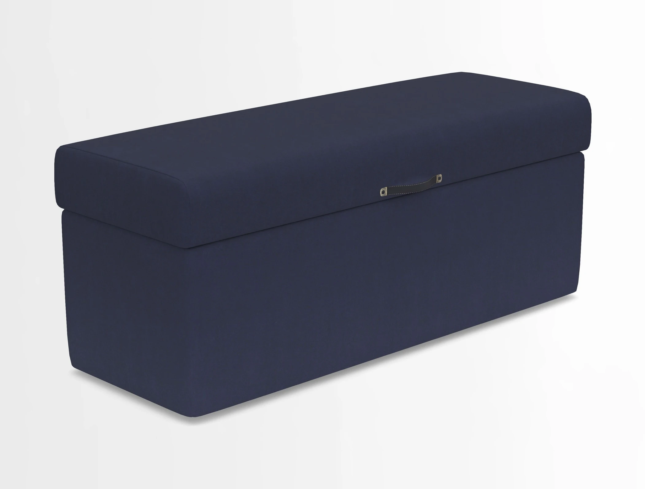 Birdham medium blanket box in Spill Resistant Gertrude Jekyll Ornamental Duck Egg and Alwinton 3 seater sofa in Spill Resistant Sussex Stripe Mocha
