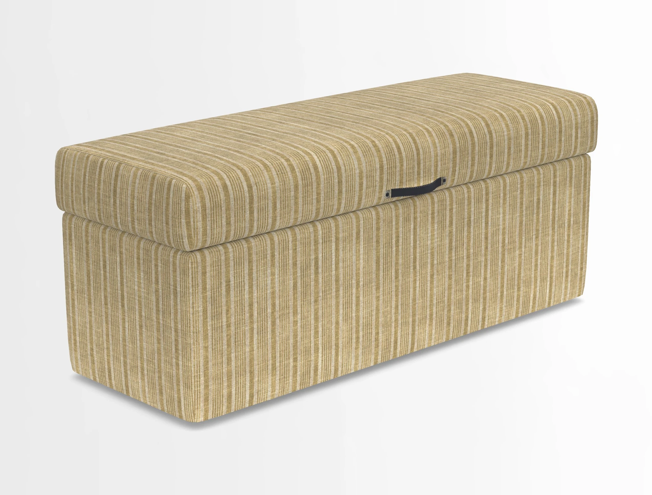 Birdham medium blanket box in Spill Resistant Gertrude Jekyll Ornamental Duck Egg and Alwinton 3 seater sofa in Spill Resistant Sussex Stripe Mocha