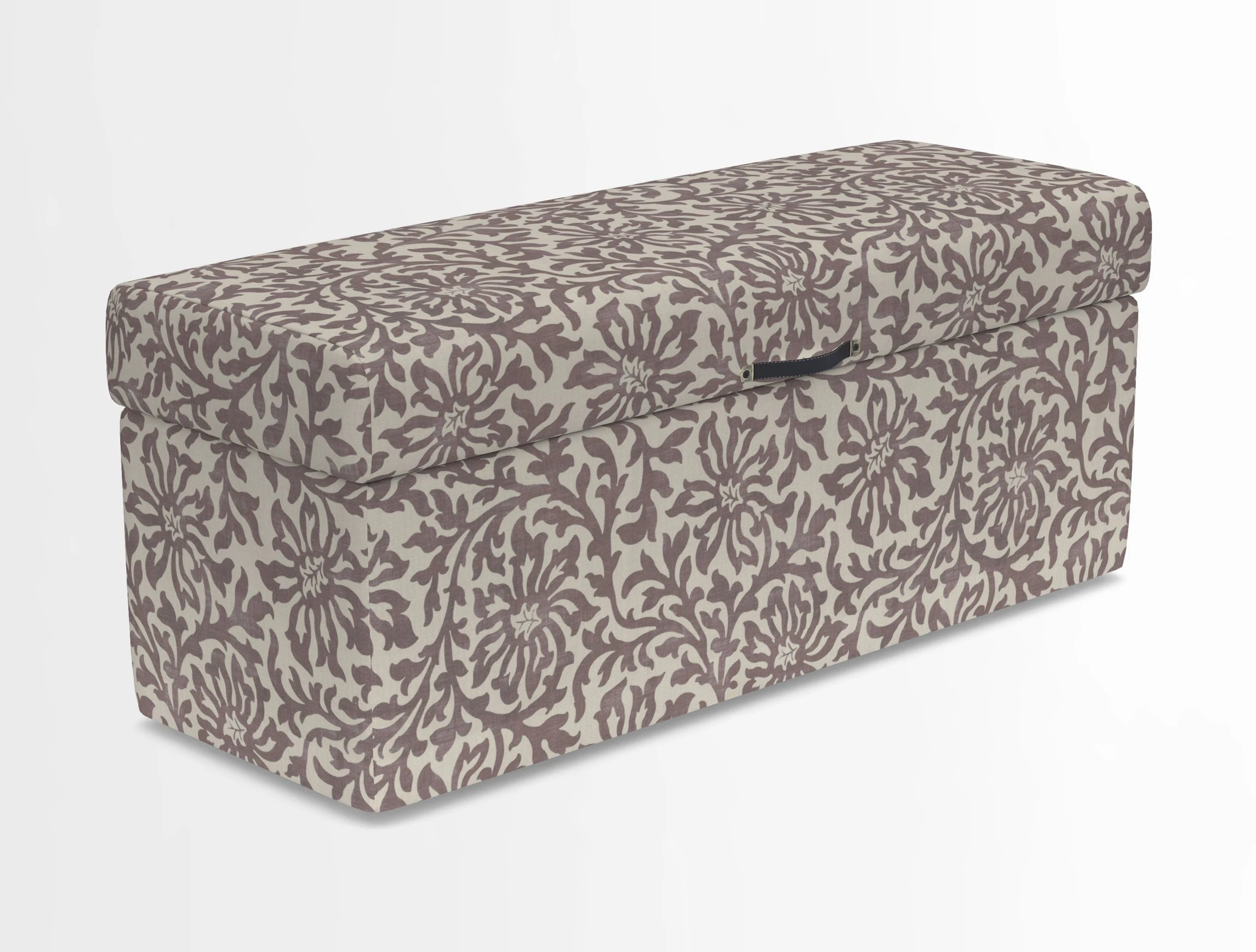 Birdham medium blanket box in Spill Resistant Gertrude Jekyll Ornamental Duck Egg and Alwinton 3 seater sofa in Spill Resistant Sussex Stripe Mocha