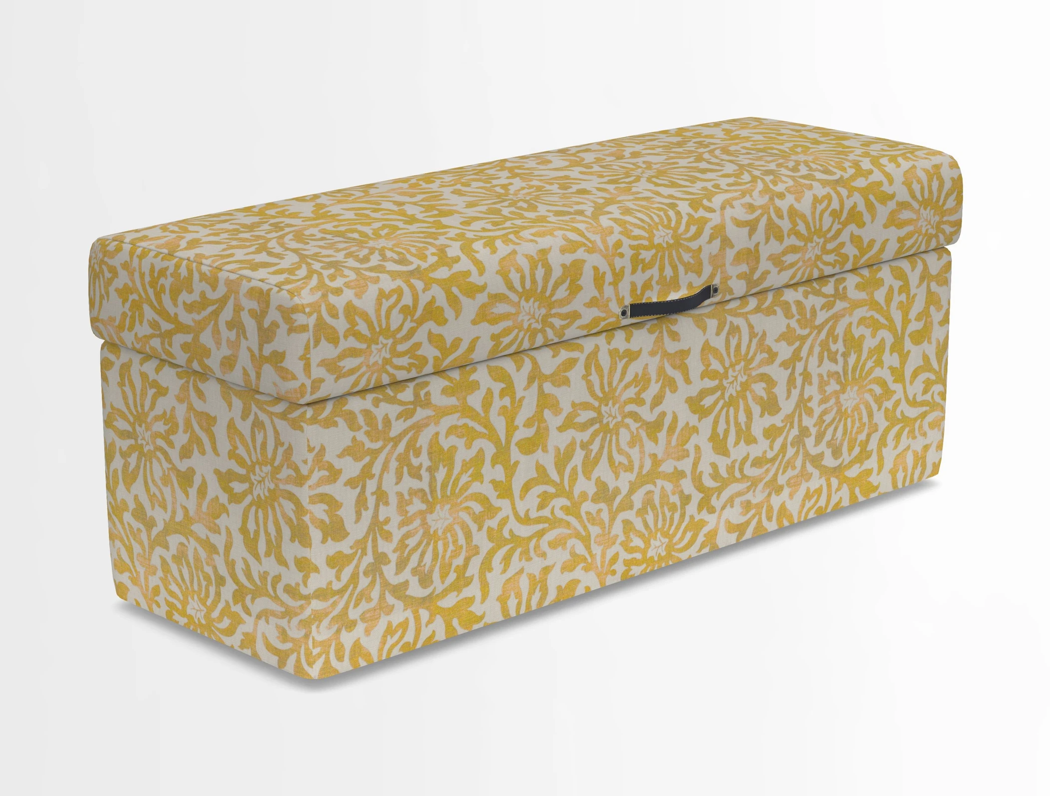 Birdham medium blanket box in Spill Resistant Gertrude Jekyll Ornamental Duck Egg and Alwinton 3 seater sofa in Spill Resistant Sussex Stripe Mocha
