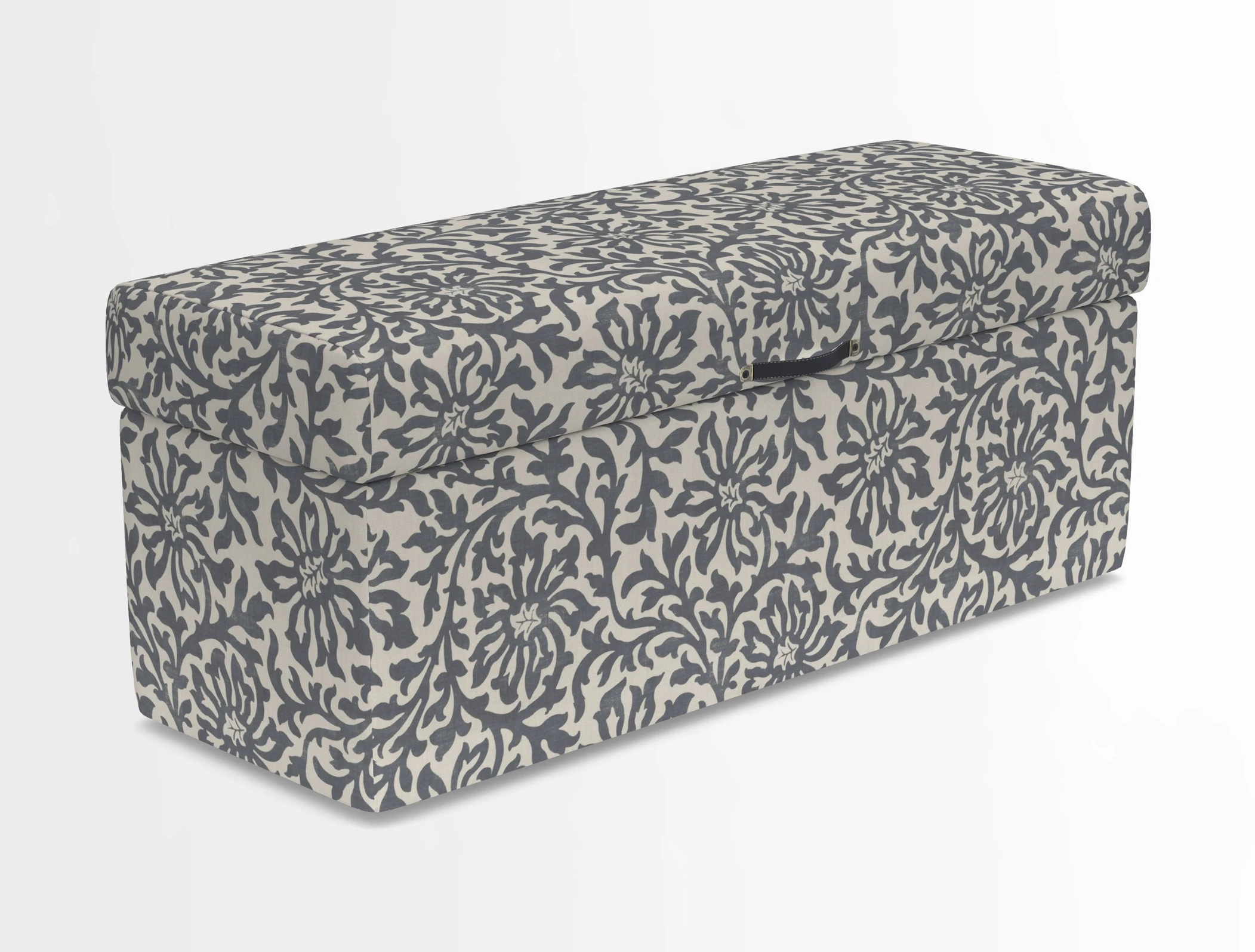 Birdham medium blanket box in Spill Resistant Gertrude Jekyll Ornamental Duck Egg and Alwinton 3 seater sofa in Spill Resistant Sussex Stripe Mocha
